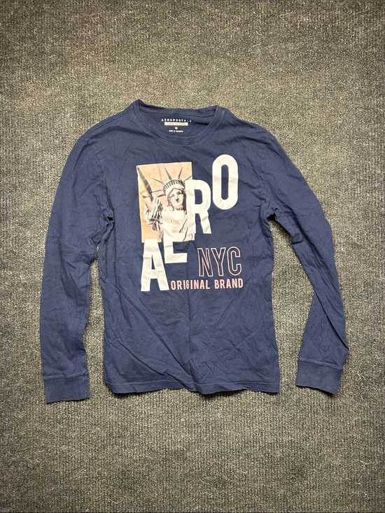 Aeropostale Other - Aeropostale Navy Long Sleeve NYC Graphic Tee with Statue of Liberty Print